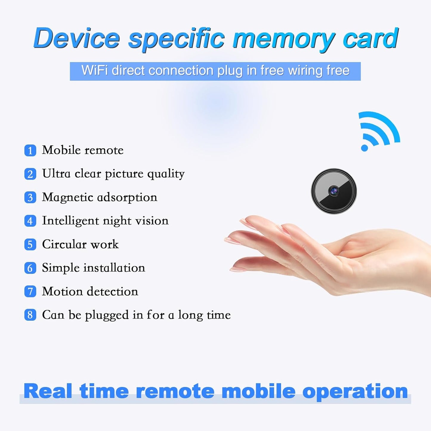 1pcs Only 0.9 inch Hidden Camera with Audio/Video Mini Small Spy Home Indoor Night Vision Motion