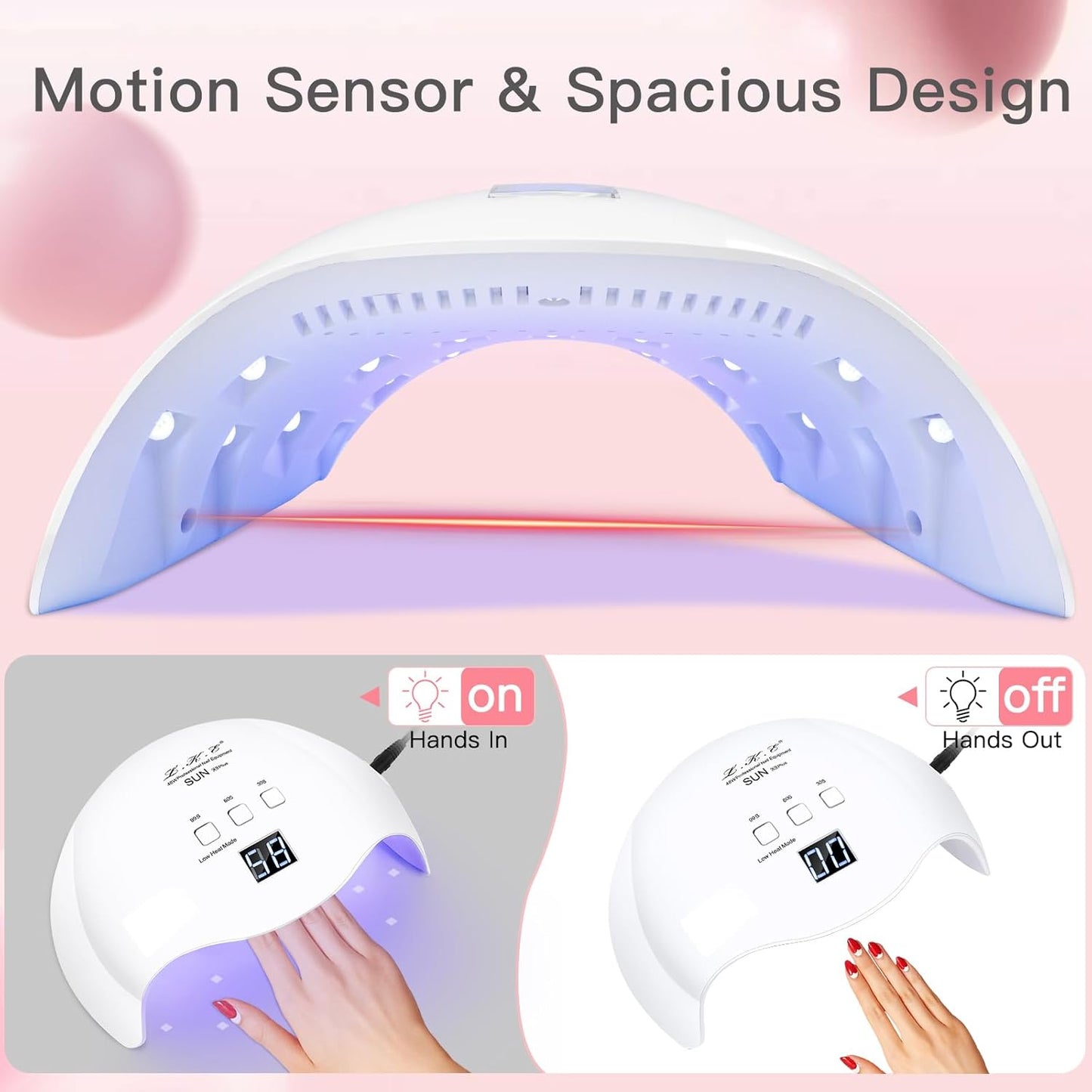 Home Simple LED Nail Light Therapy Machine – UV/LED Nail Dryer for Gel Polish
