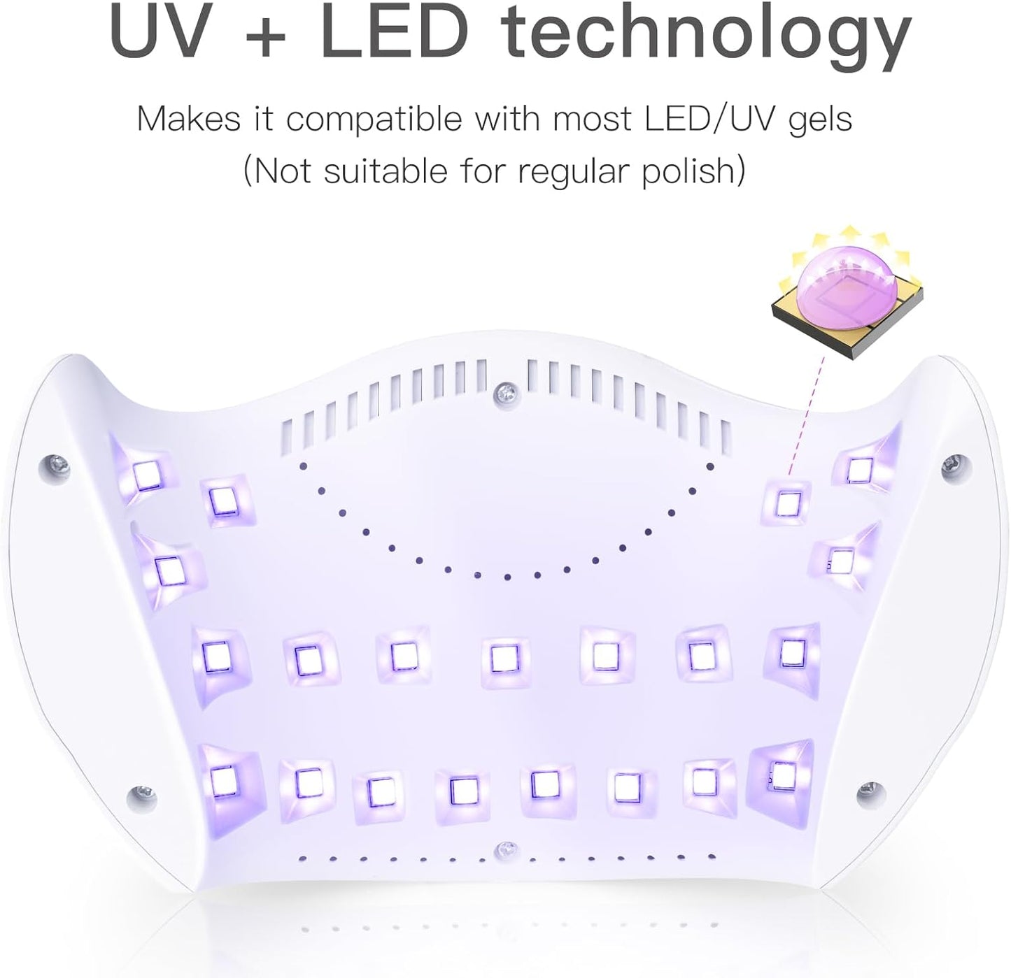 Home Simple LED Nail Light Therapy Machine – UV/LED Nail Dryer for Gel Polish