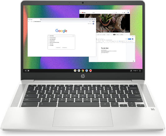 HP Chromebook 14 Laptop, Intel Celeron N4120, 4 GB RAM, 64 GB eMMC, 14" HD