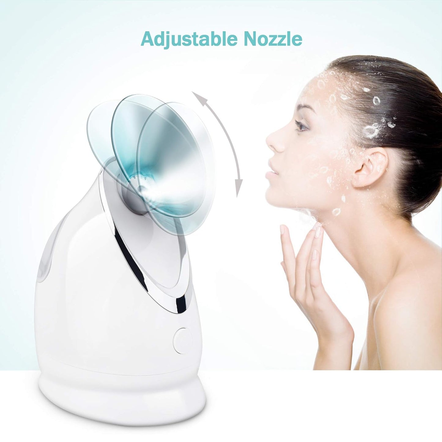 EZBASICS Nano Ionic Facial Steamer – Professional Deep Pore Cleansing Face Steamer with Skin Kit (Blue)