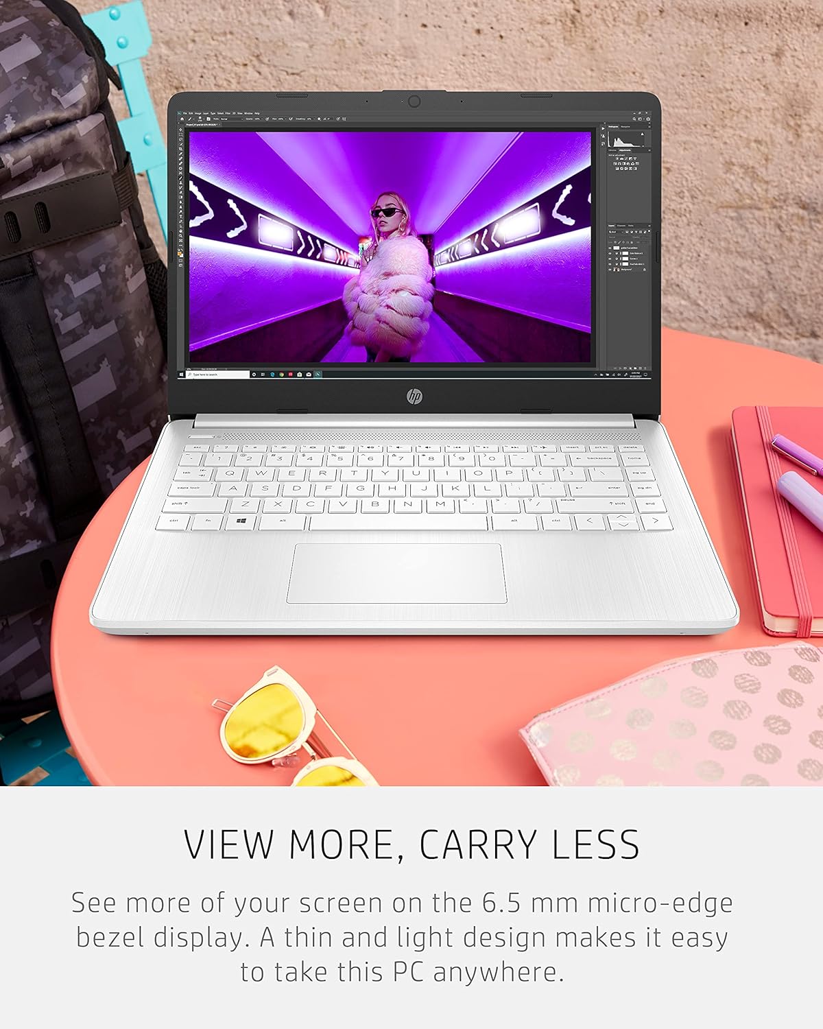 HP 14 Laptop, Intel Celeron N4020, 4 GB RAM, 64 GB Storage
