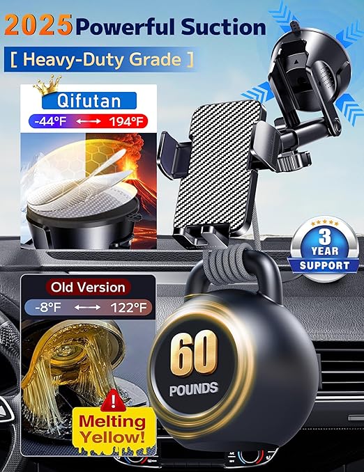 Qifutan Dash Mounted Holders Phone Holders for Your Car Phone Mount for Car